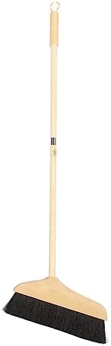 Angoily Soft Bristle Wooden Handle Push Broom