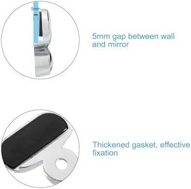 PATIKIL 4Pcs Mirror Clips for 3-5mm Glass