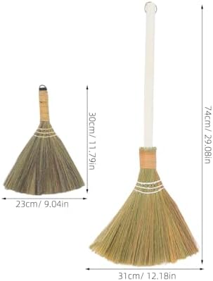 NOCTILIS 2Pcs Handmade Soft Bristle Broom Set