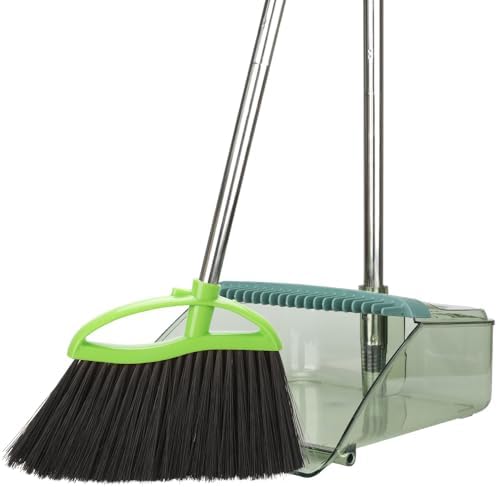 Dodifker Soft Bristles Angle Broom and Dustpan Set