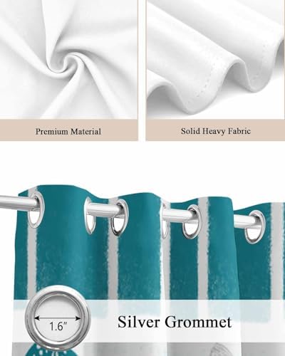 Onekaccu Turquoise Starfish Door Curtain for Privacy