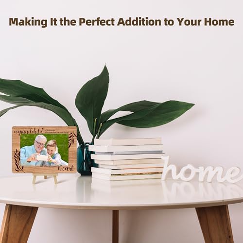 OXRUN Grandparents Wooden Photo Frame with Easel