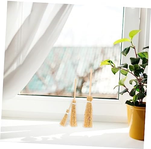 10pcs Mini Decorative Brooms for Miniature Homes and Crafts