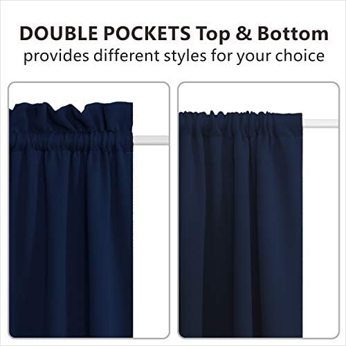 Aquazolax Door Curtains 72 Inch Blackout Thermal Panel with Tieback
