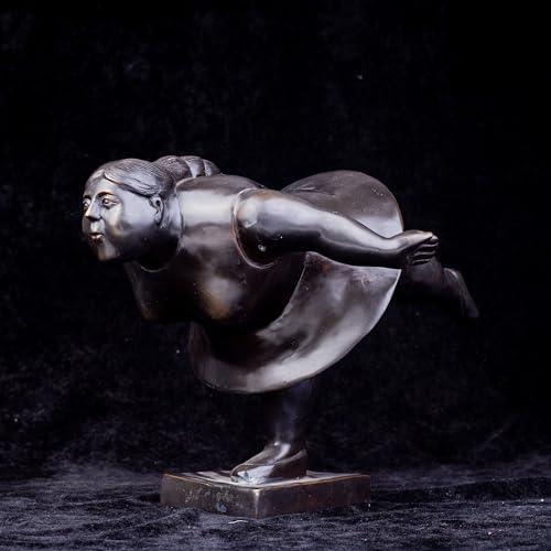 Fat Woman Bronze Statue Yoga Sculpture 106 Inch Decor