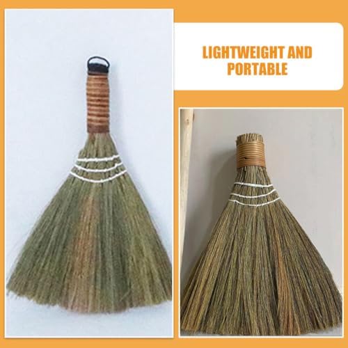VOSAREA 2PCS Hand Woven Kitchen Broom with Wood Handle