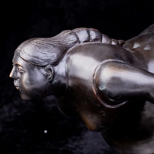Fat Woman Bronze Statue Yoga Sculpture 106 Inch Decor