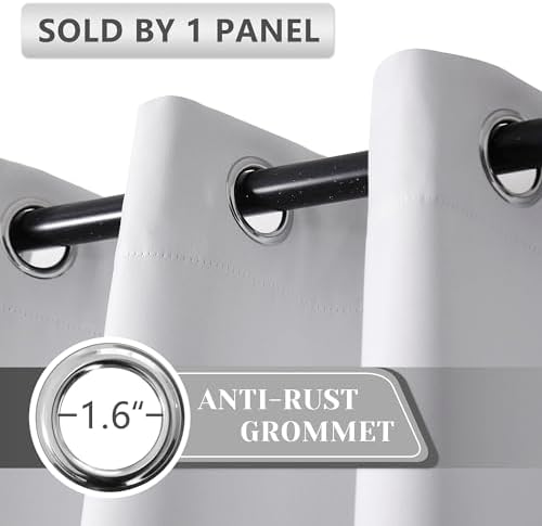 AOSKY Door Curtains for Privacy Light Blocking 52x90 Panels Set