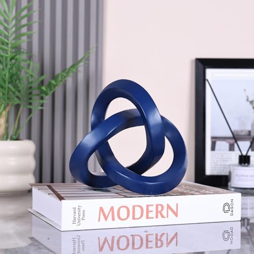 DOVDOV Blue Knot Decorative Sculpture for Bookshelf