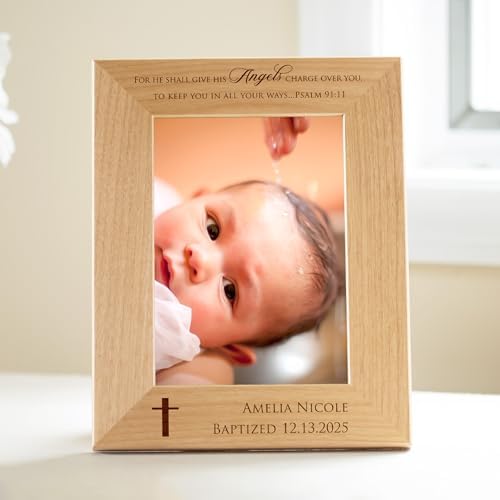 Lifetime Creations Personalized Baptism Frame with Name and Date