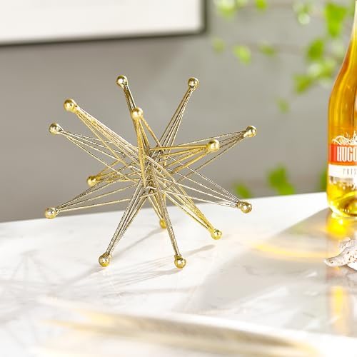 Oligsky 9 Inch Gold Decorative Sphere Sculpture