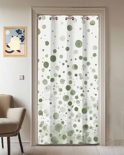 Onekaccu Sage Green Door Curtain with Grommet