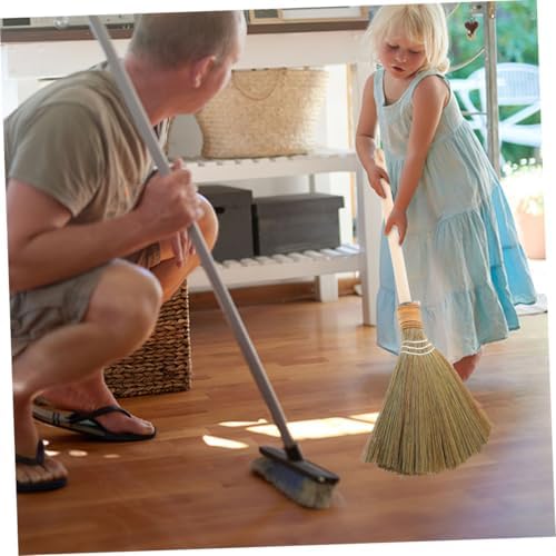 Minkissy 2pcs Natural Grass Soft Broom - 2515 Long Handle