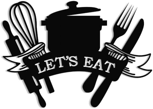 XORT Kitchen Metal Sign - 14x10 Inch Black Wall Decor 1
