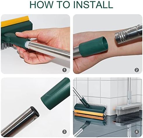 SvaTao 3 in 1 Floor Scrub Brush with Retractable Handle