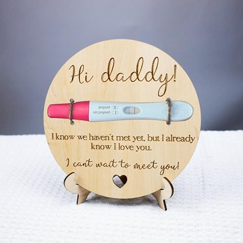 OENIZI Pregnancy Announcement Wooden Sign for Daddy