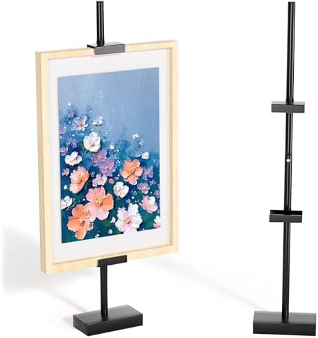 KBCLN Adjustable Metal Picture Frame Stand - 29 Inches Black Display Easel