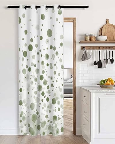 Onekaccu Sage Green Door Curtain with Grommet