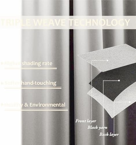 AiFish Grey Door Curtain 78 Inch Blackout Drape 1