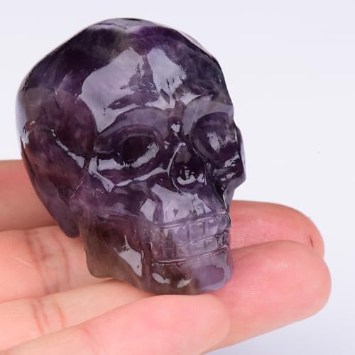 QLRSUXN 2 Inch Amethyst Crystal Skull Decor