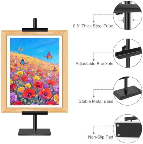Adjustable Metal Easel Stand for Table 28 H