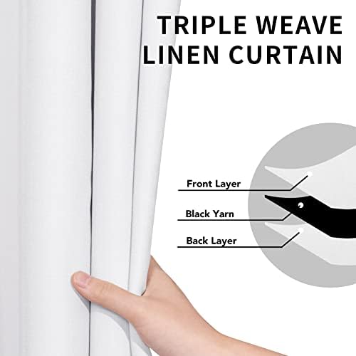 Easy-Going Linen Look Blackout Curtain 100x96 Inch 1