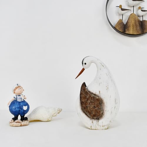Veclotch 865 H Seabird Wood Statue Coastal Decor