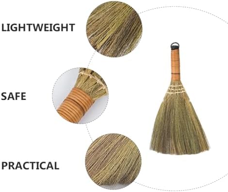 2Pcs Natural Asian Broom for Indoor Sweeping