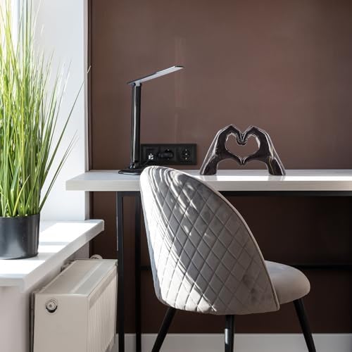 Heart Hands Sculpture Black Decor for Shelves