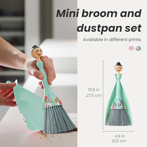 Vigar Mini Broom and Dustpan Set Turquoise 1