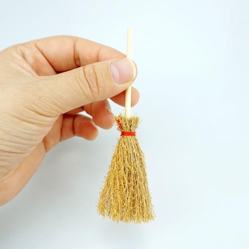 FAZHBARY 15PCS Mini Witch Brooms Halloween Decor
