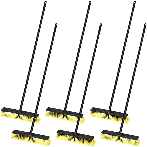 Zhehao 6 Pack 18 Inch Push Broom for Outdoor Cleaning
