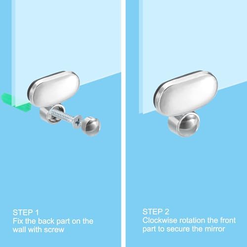 PATIKIL 4Pcs Mirror Clips for 3-5mm Glass