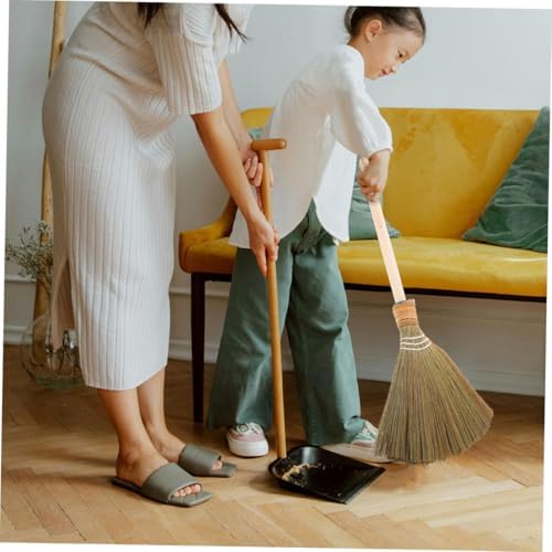 Minkissy 2pcs Natural Grass Soft Broom - 2515 Long Handle