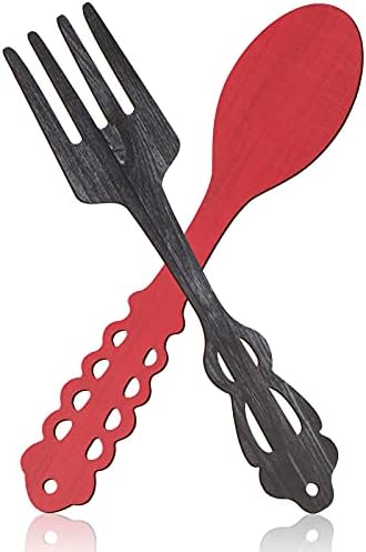 Jetec 2-Piece Fork Spoon Wall Decor Set 1