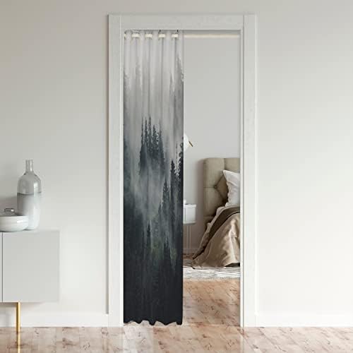 jejeloiu Smoky Mountain Door Curtain 52x80 Inch Panel