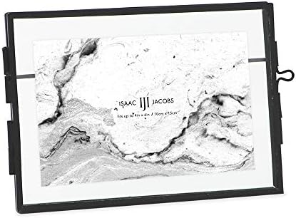 Isaac Jacobs 6x4 Black Brass and Glass Frame