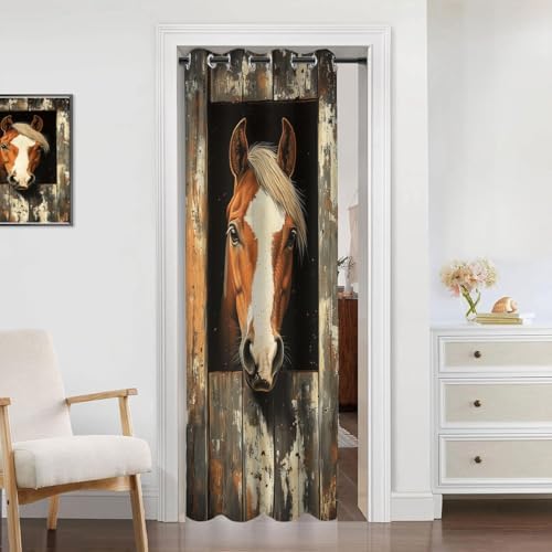 Shixiaoyan Horse Barn Door Curtain 42x80