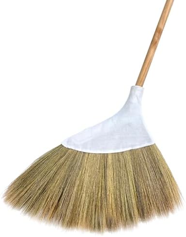 AW BROOMS Natural Handmade Broom - 45 Inch Long Handle