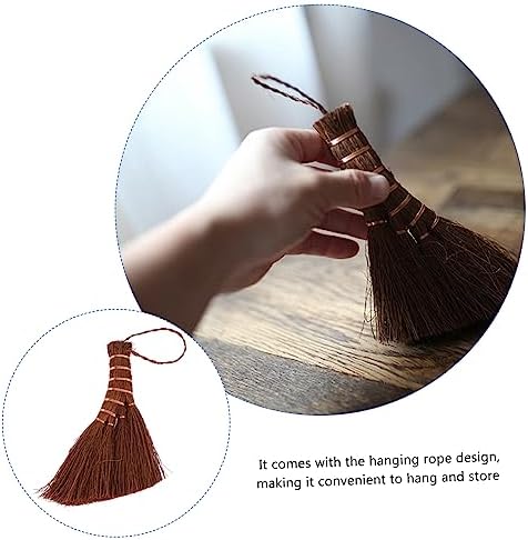 Beavorty 1pc Lightweight Natural Palm Hand Broom for Small Spaces