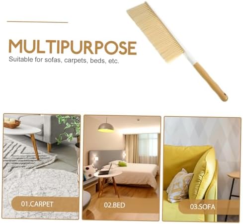 GOOHOCHY Wooden Duster Brush for Bed Sofa Carpet Cleaning