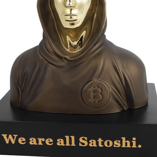 Handmade 4 BTC Satoshi Nakamoto Sculpture Resin Statue