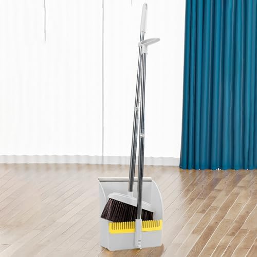 427 Angle Broom with Dustpan Combo Set Khaki