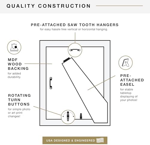 MCS Studio Gallery 85x11 Frame Gray Woodgrain