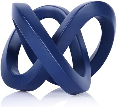 DOVDOV Blue Knot Decorative Sculpture for Bookshelf