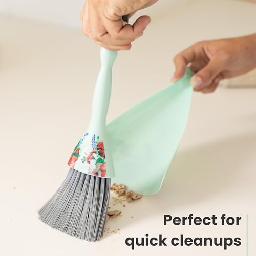 Vigar Mini Broom and Dustpan Set Turquoise 1