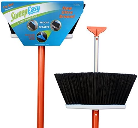 SweepEasy Broom with Retractable Scraper Indoor Outdoor Use