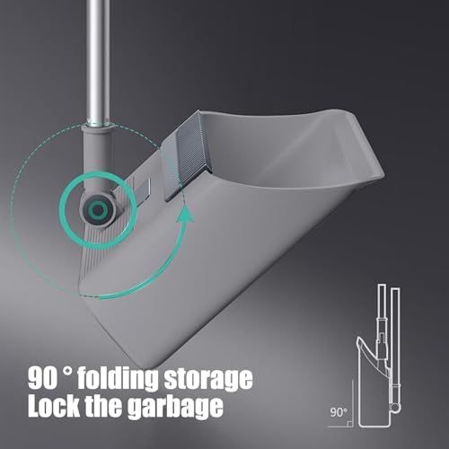 Kiplyki Broom Dustpan Combo Set with 180 Degree Rotation