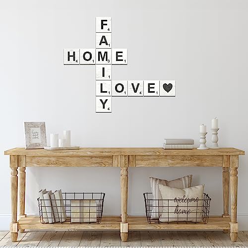 TenXVI Designs Rustic Crossword Wall Hanging - 5x5 Inch Wood