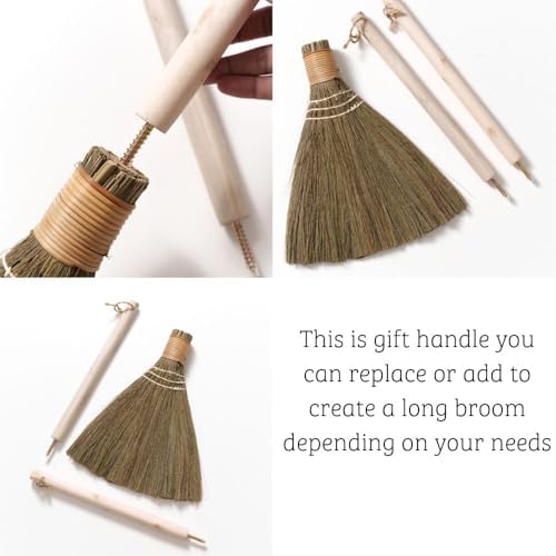 Natural Vietnamese Straw Hand Broom - 122 Wide 2638 Long